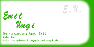 emil ungi business card
